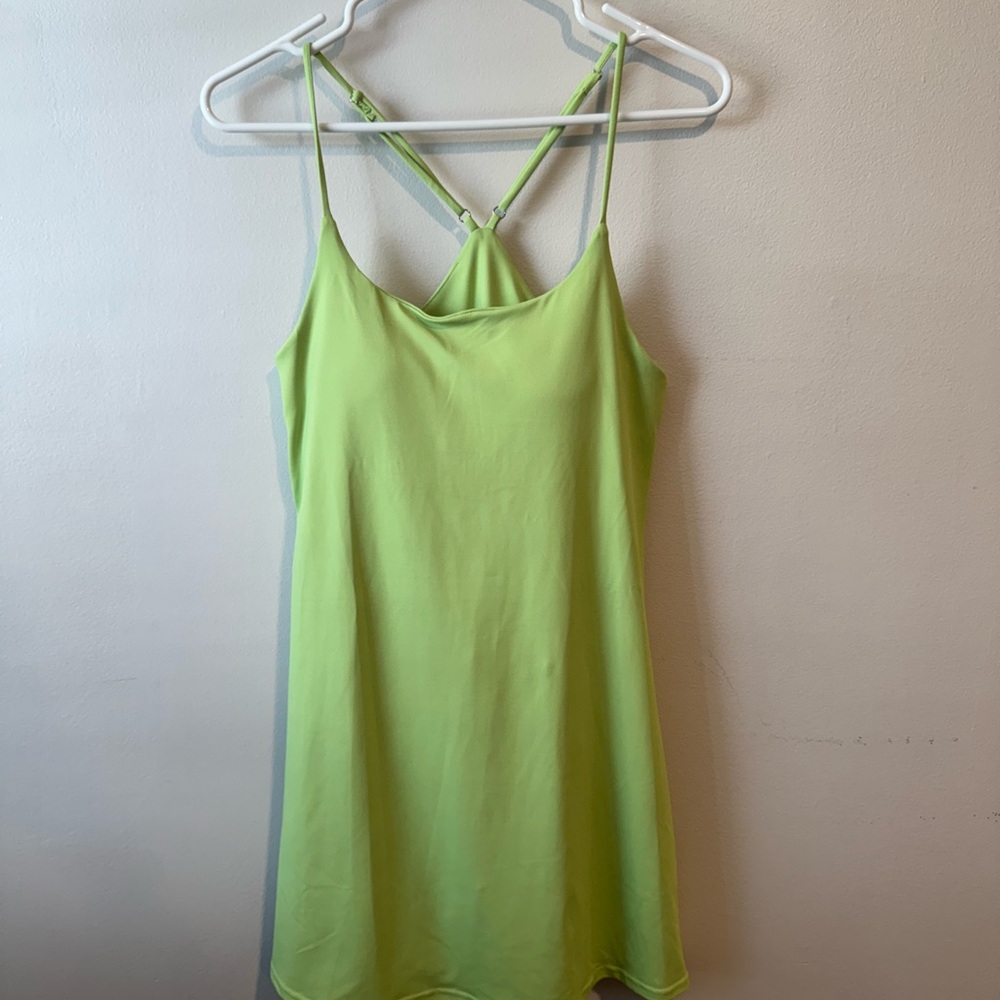 Lime Green Strappy Romper Dress